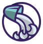 aquarius zodiac sign circular icon