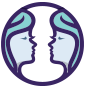 gemini zodiac sign circular icon